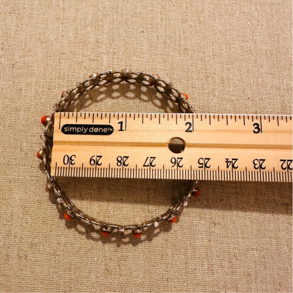 Vintage Silver Coral Bracelet - Picture 3 of 6